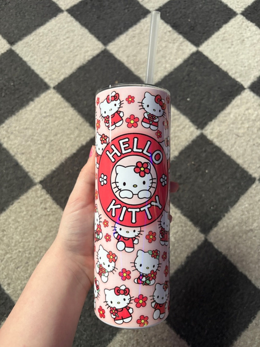 Hello Kitty Pink Stainless Steel Tumbler